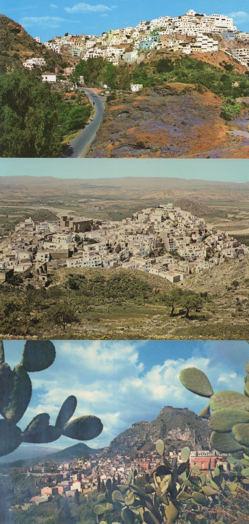 Mojacar Almeria Spain 3x Stunning Birds Eye Aerial Postcard s