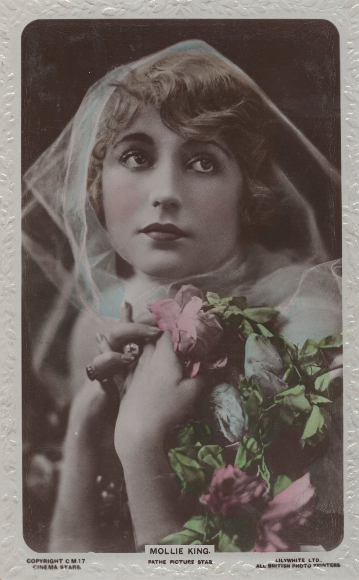 Mollie King Pathe Picture Star Rare Real Photo Actress Old Postcard