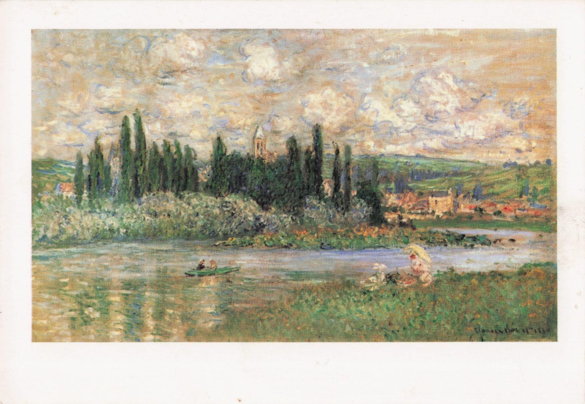 Monet Vetheuil Sur Seine Painting Postcard