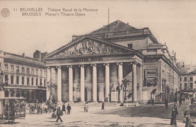 Moneys Theatre Opera Belgium Antique Postcard