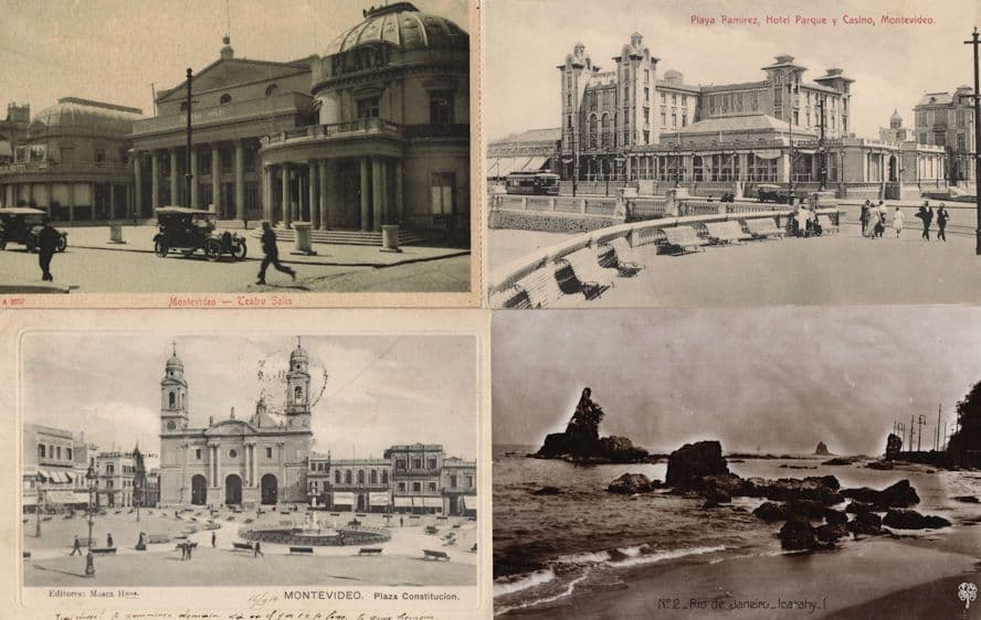 Montevideo Uruguay 3x Antique Hotel River Postcard s & More