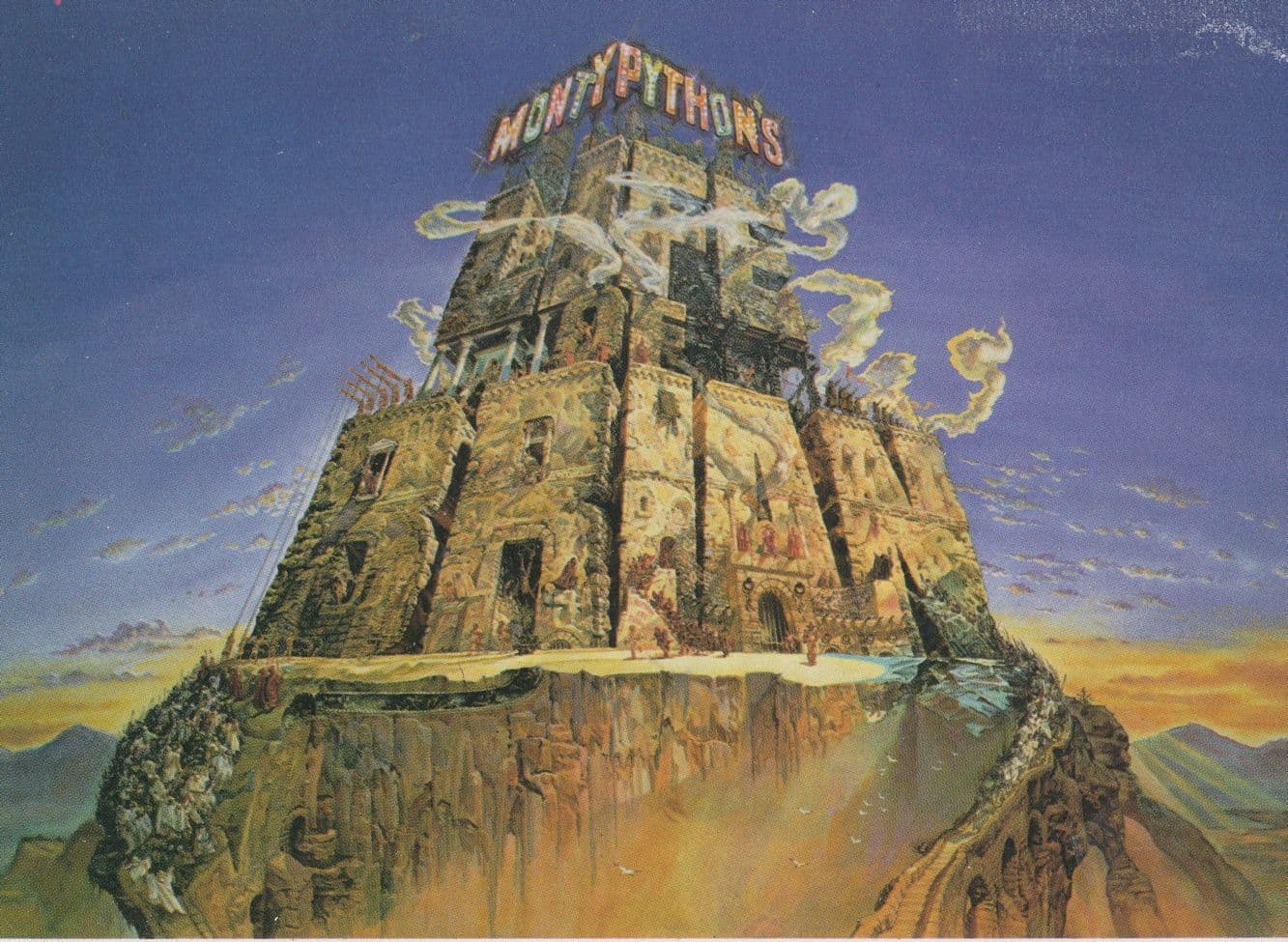 Monty Python Josh Kirby of Discworld Life Of Brian Rare Painting Postcard