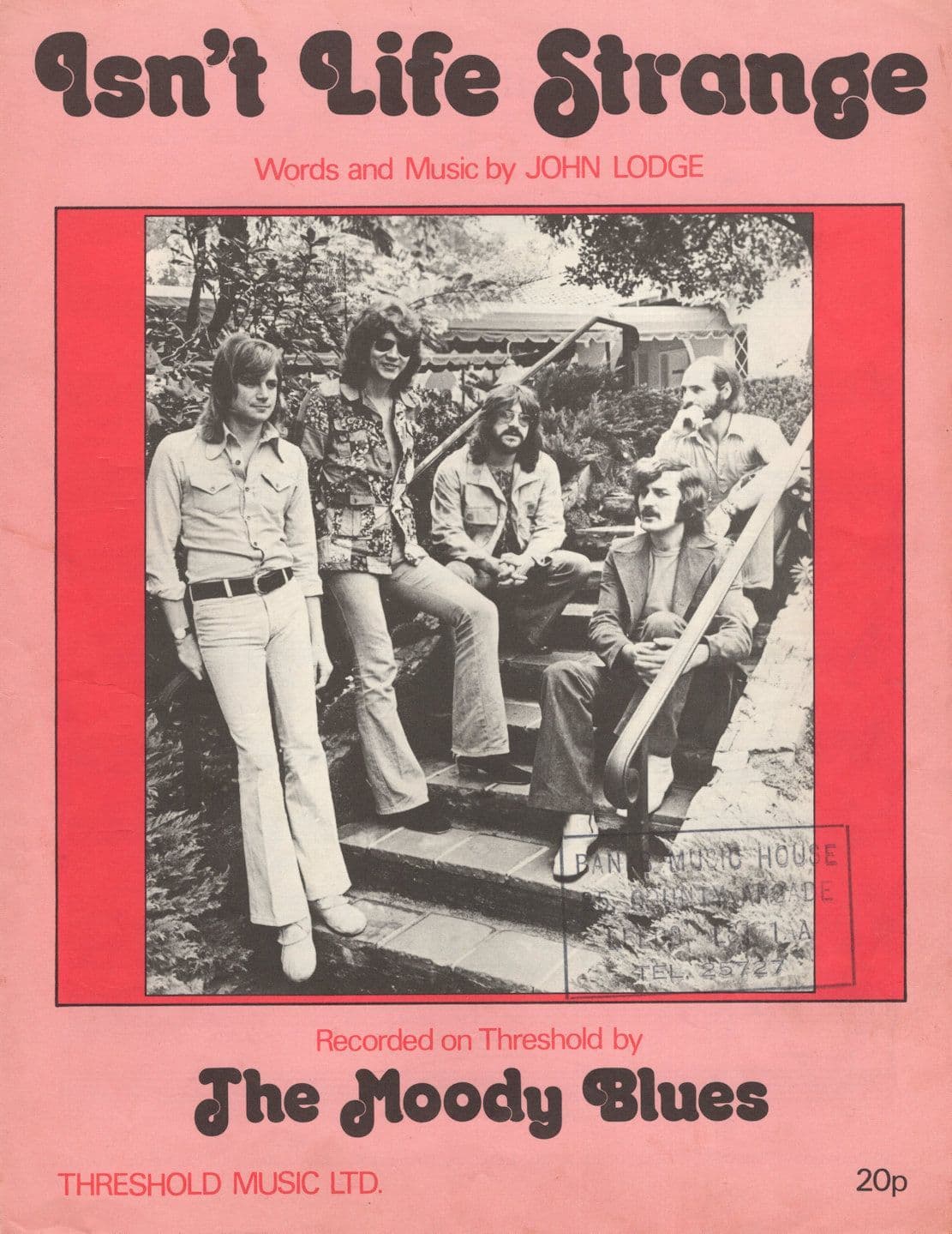Moody Blues Isn't Life Strange 1972 UK First Edn Sheet Music