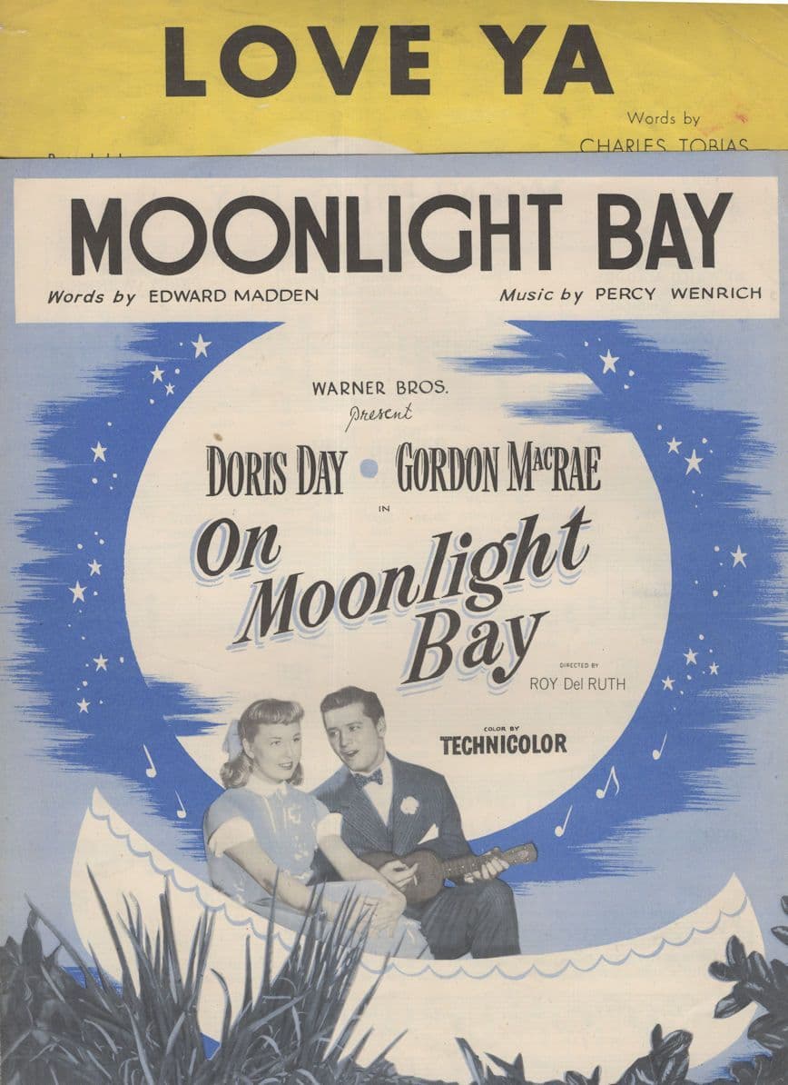 Moonlight Bay & Love Ya From Film 2x Doris Day Sheet Music
