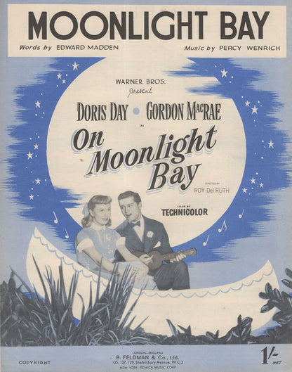 Moonlight Bay & Love Ya From Film 2x Doris Day Sheet Music