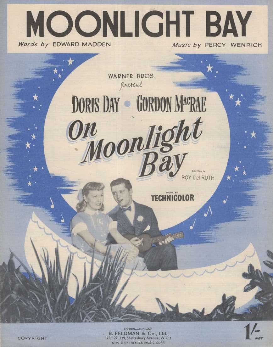 Moonlight Bay & Love Ya From Film 2x Doris Day Sheet Music