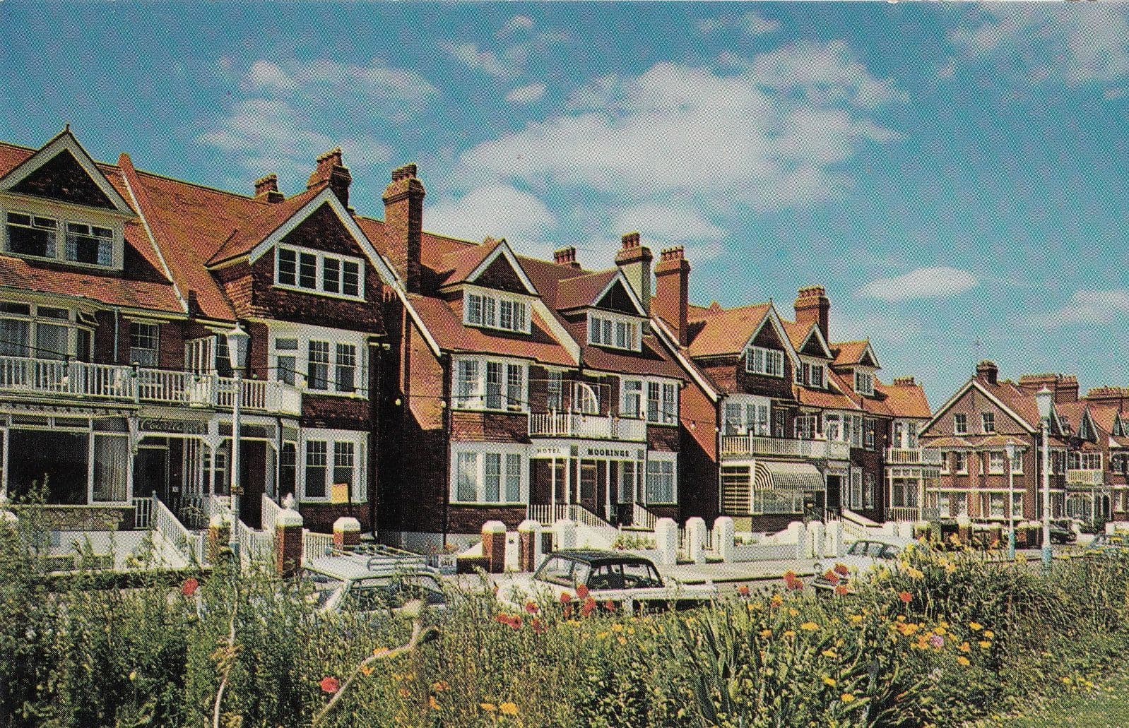 Moorings Hotel Eastbourne 1970s Postcard