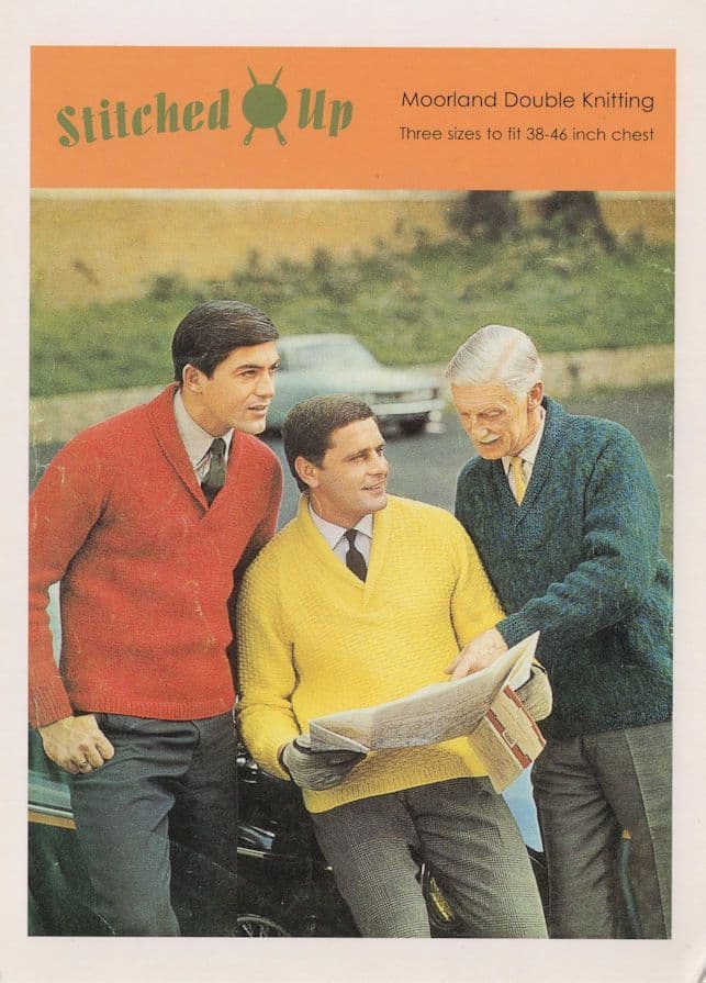 Moorland 1970s Knitted Jumper Map Car Park Comic Postcard
