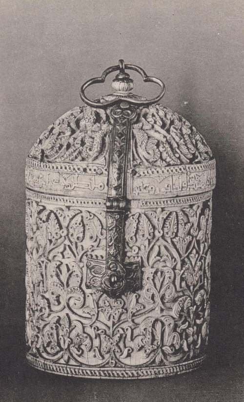Moresque Ivory Antique Trinket Box Medina Halaf 10th Century Old Museum Postcard