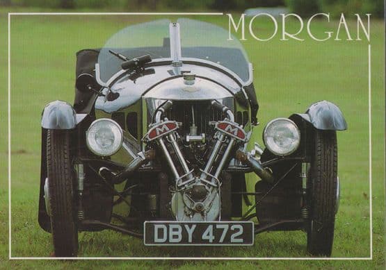 Morgan DBY 472 Classic Car on Summer Lawn Postcard