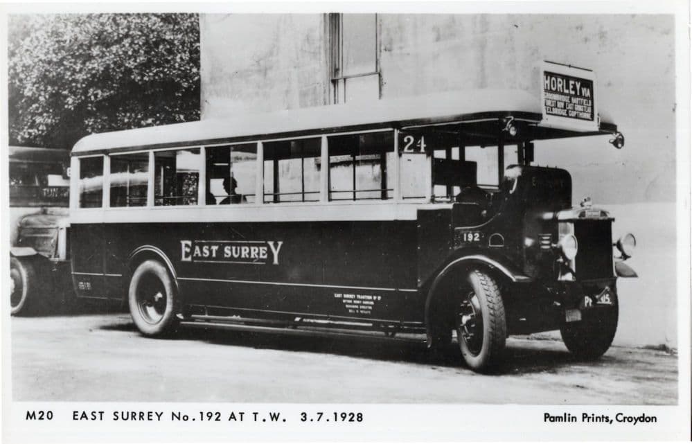 Morley 1928 Bus Tram at East Surrey No 192 Tram Photo Postcard