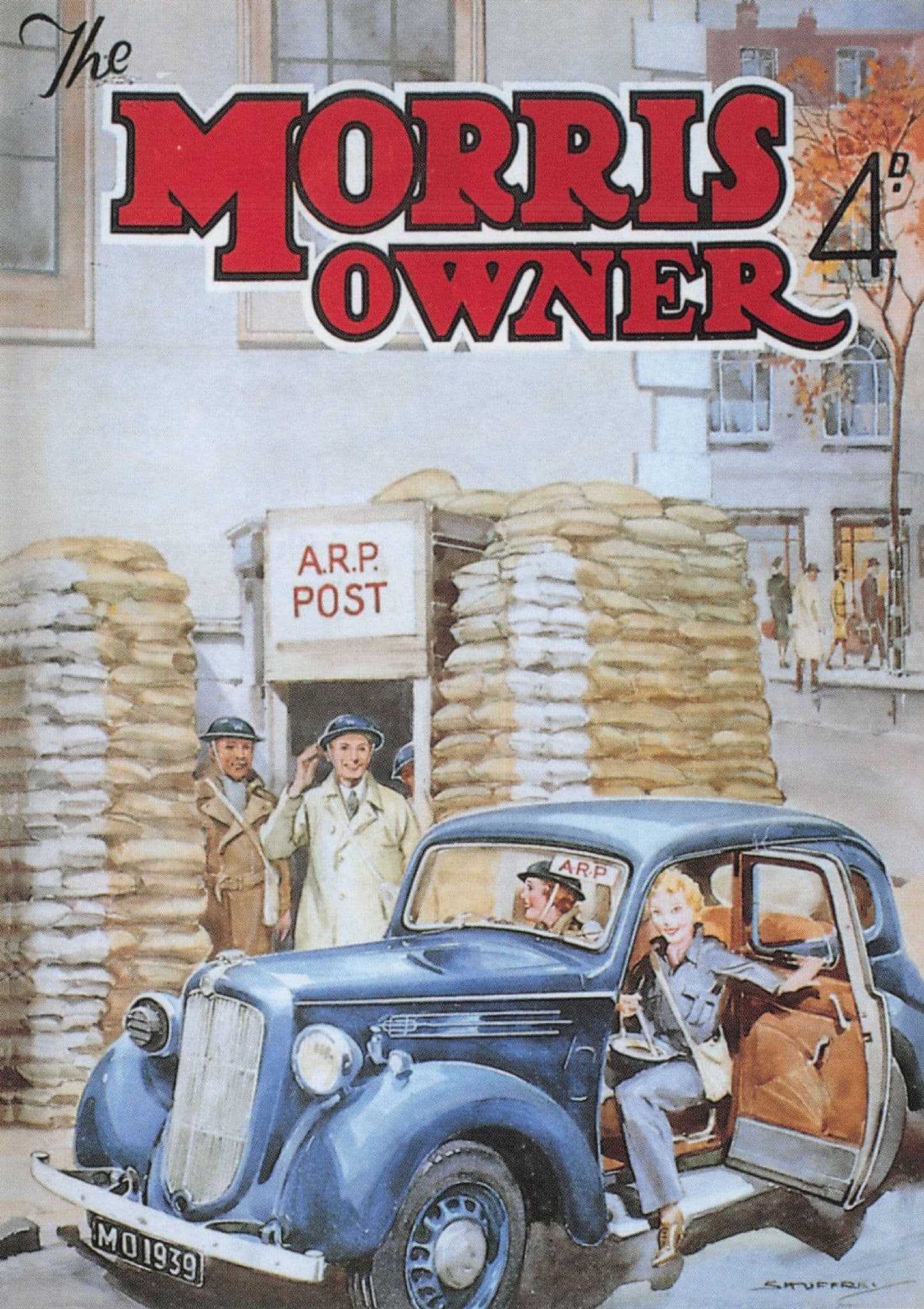 Morris Car For Air Raid Women Workers WW2 Poster Postcard