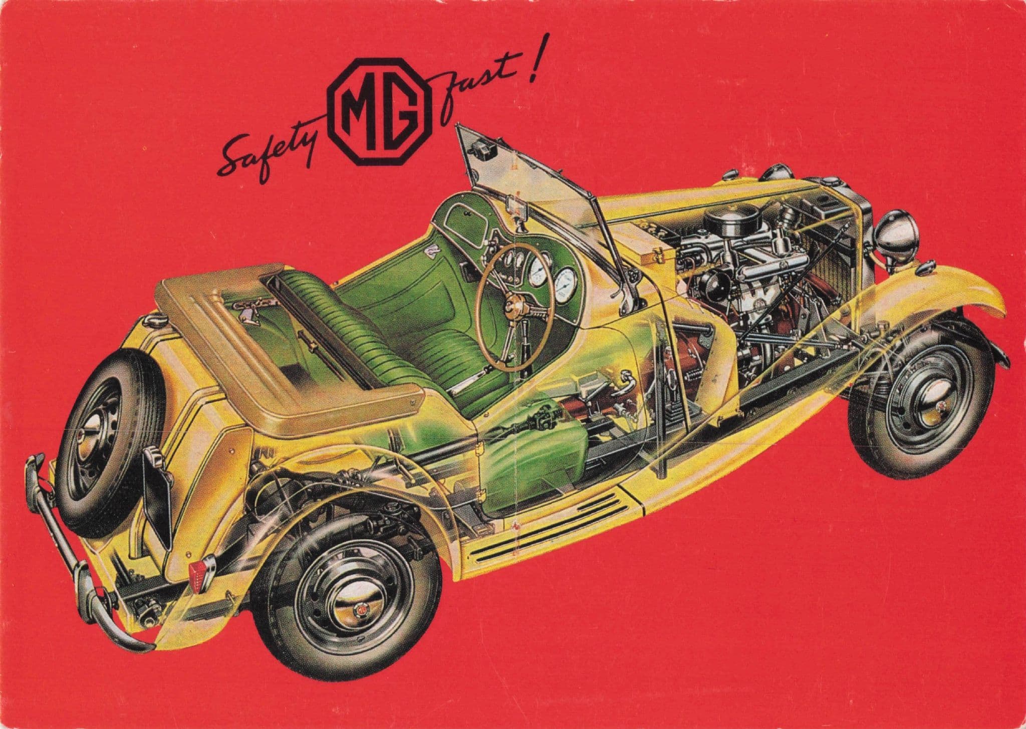 Morris Ford Cars Classic Vintage Car Skeletal View Poster Postcard