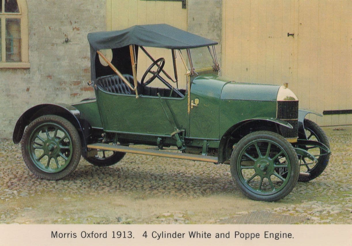 Morris Oxford 1913 4 Cylinder White & Poppe Engine Classic Car Postcard