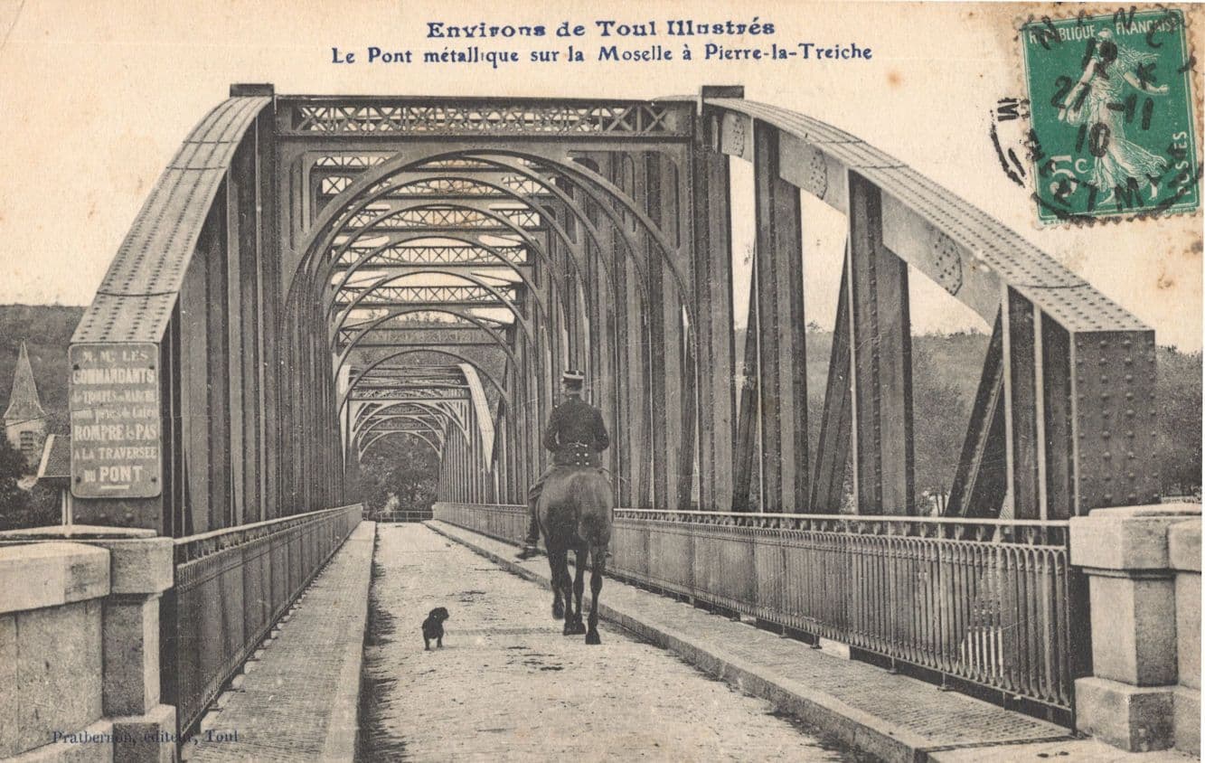 Moselle A Pierre La Trieche Mounted Military & Dog French Old Postcard