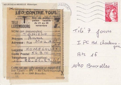 Moselle France Longuyon Jarny Map Carte Guide Tour French Postcard