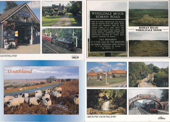 Mostyns Garage Romad Road Weeldale Moor Sheep Goathland 4x Postcard s