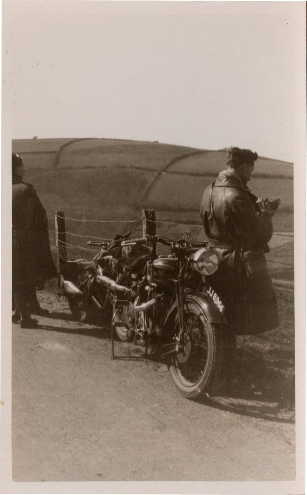 Motorcycle Riders at Beggars Roost Antique Real Photo 1933 Postcard