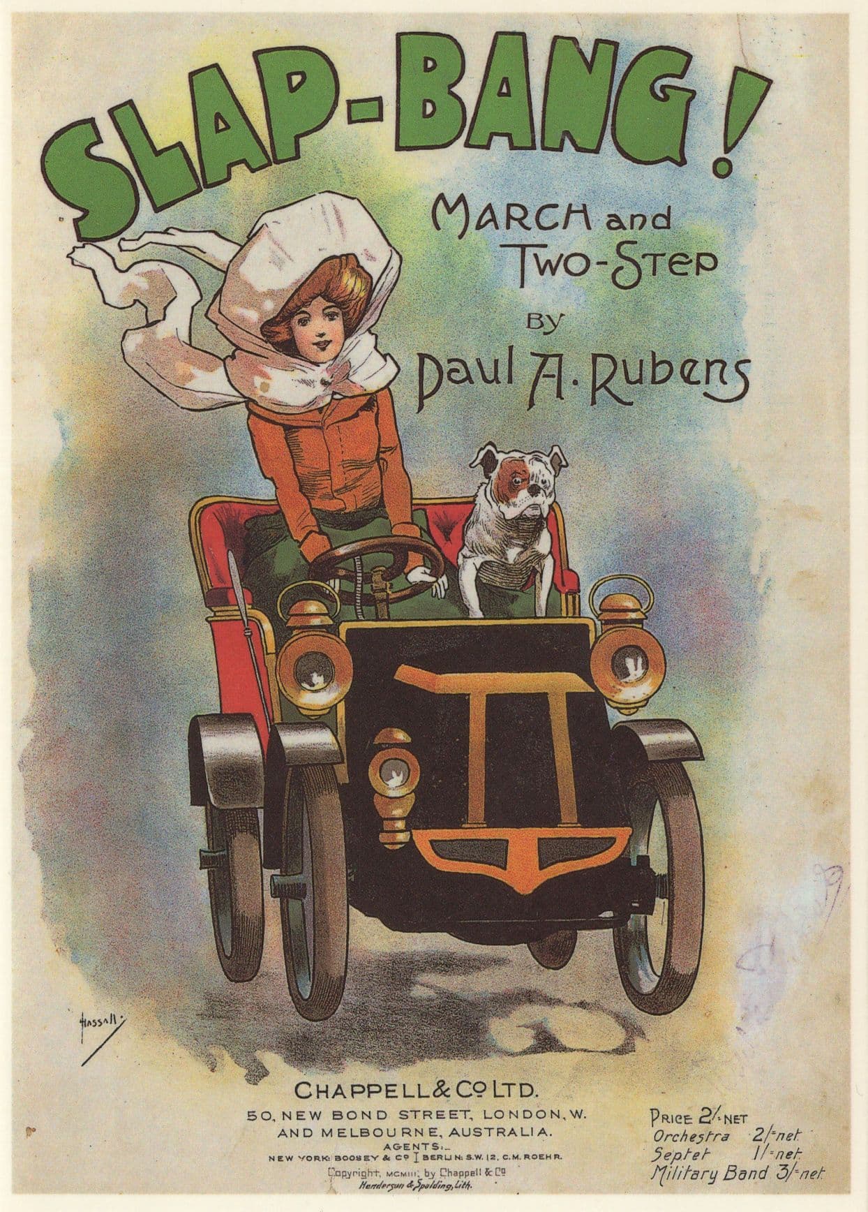 Motorist Car Foxtrot Ballroom London Sheet Music Cover Postcard