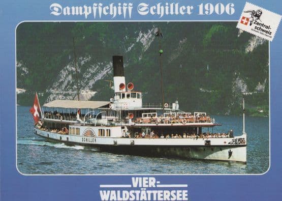 Motorschiff Winkelried Vier Waldstattersee German Cruise Ship Liner Postcard