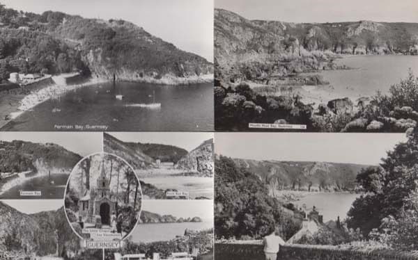 Moulin Huet Bay Fermain Peastacks 4x Vintage Real Photo Guernsey Postcard s