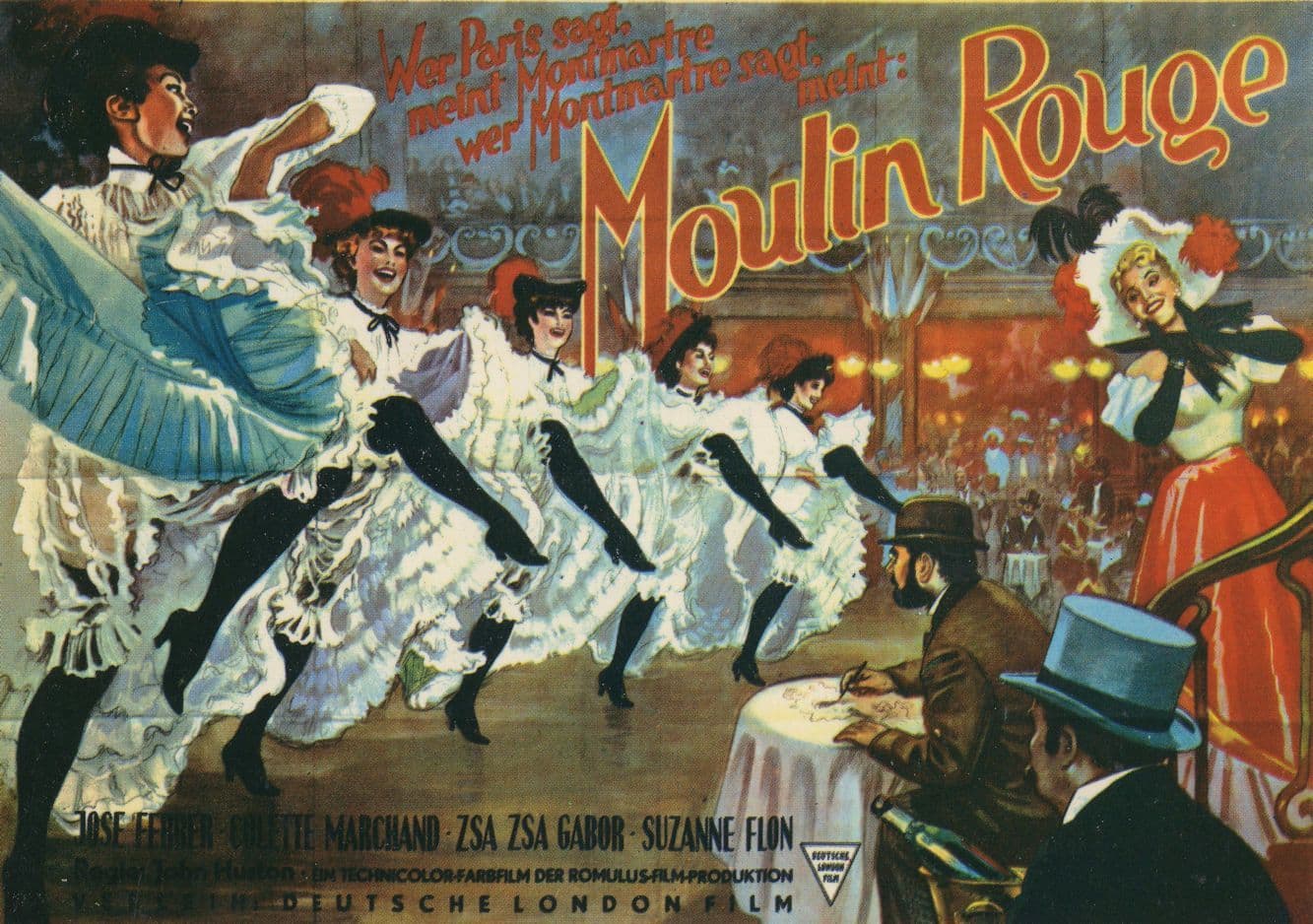 Moulin Rouge Revue Zsa Zsa Gabor Old Advertising Poster Postcard