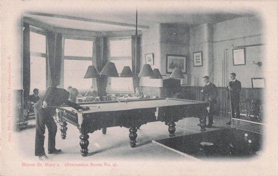 Mount St Marys Recreation Billiard Room Hampshire Old Postcard
