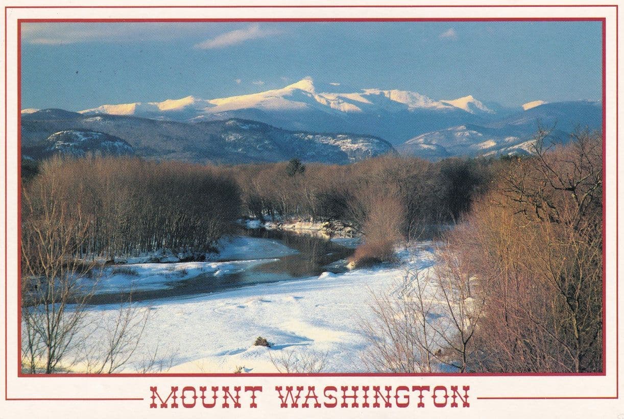 Mount Washington Sent From Summit Message Saco River Postcard