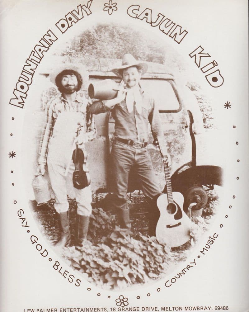 Mountain Davy & The Cajun Kid Country Music 1970s Rare Media Publicity Photo