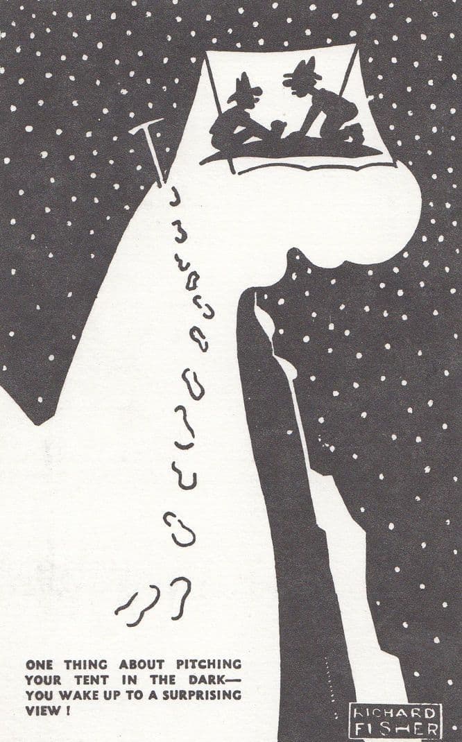 Mountain Rock Climbing Richard Fisher Mountaineering Comic Humour Postcard 7