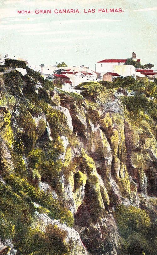 Moya Gran Canaria Village Las Palmas Antique Postcard