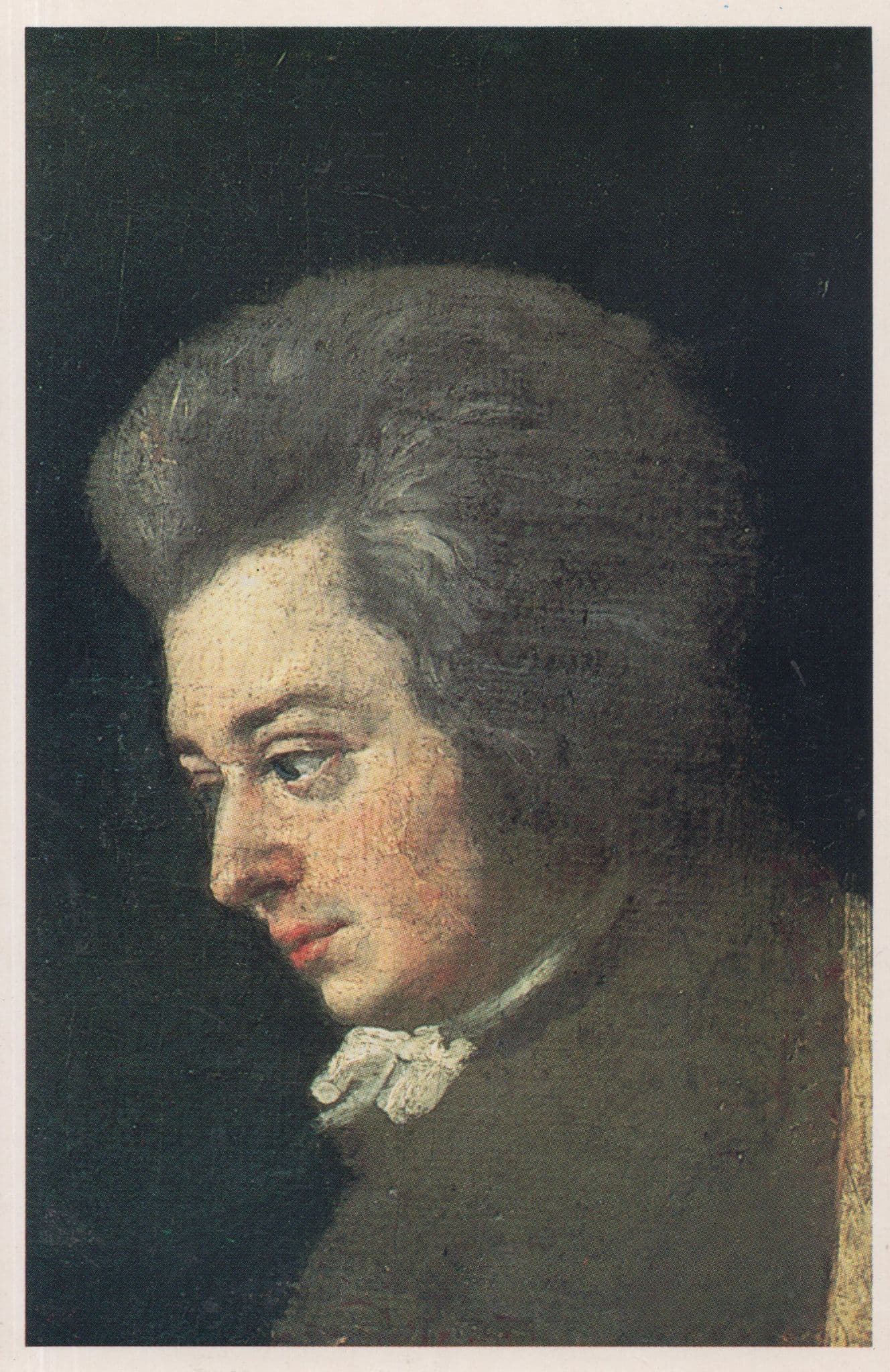 Mozart Painted By Brother Joseph Lange Rare Painting Postcard