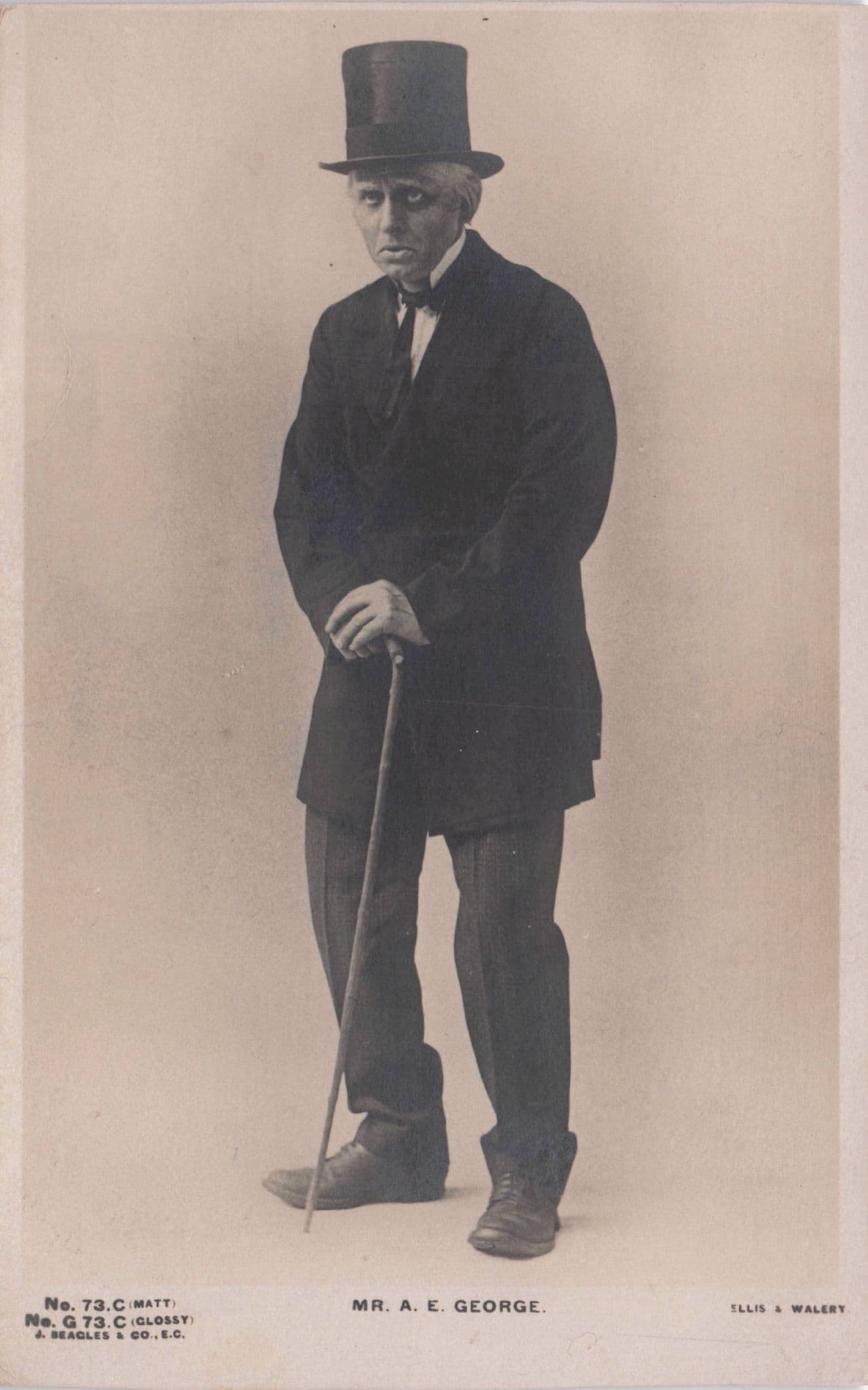 Mr A.E. George as Matthew Haffigan Bernard Shaw Play Antique Postcard