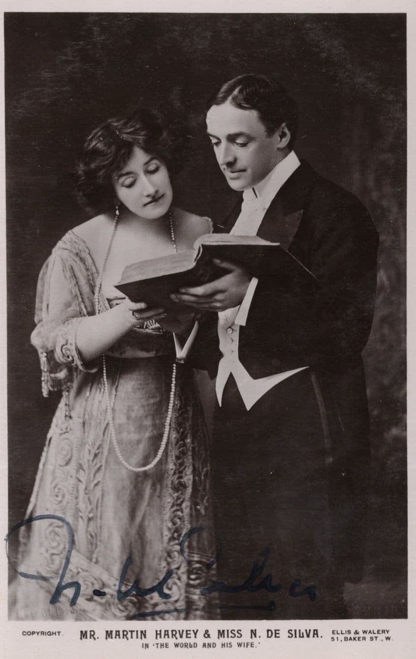 Mr Martin Harvey & Miss N De Silva Hand Signed Photo