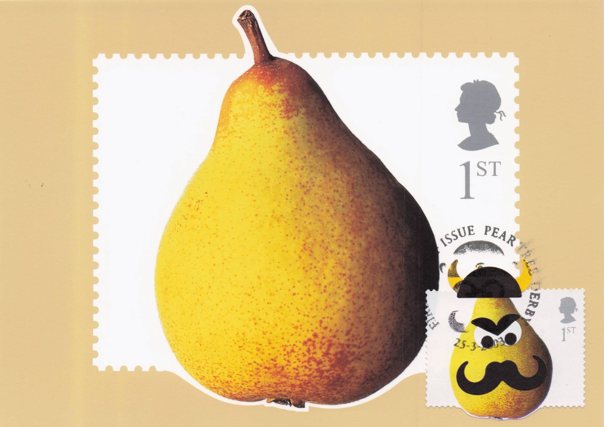 Mr Pear Man Comic Vegetable Royal Mail Rare FDC Postcard