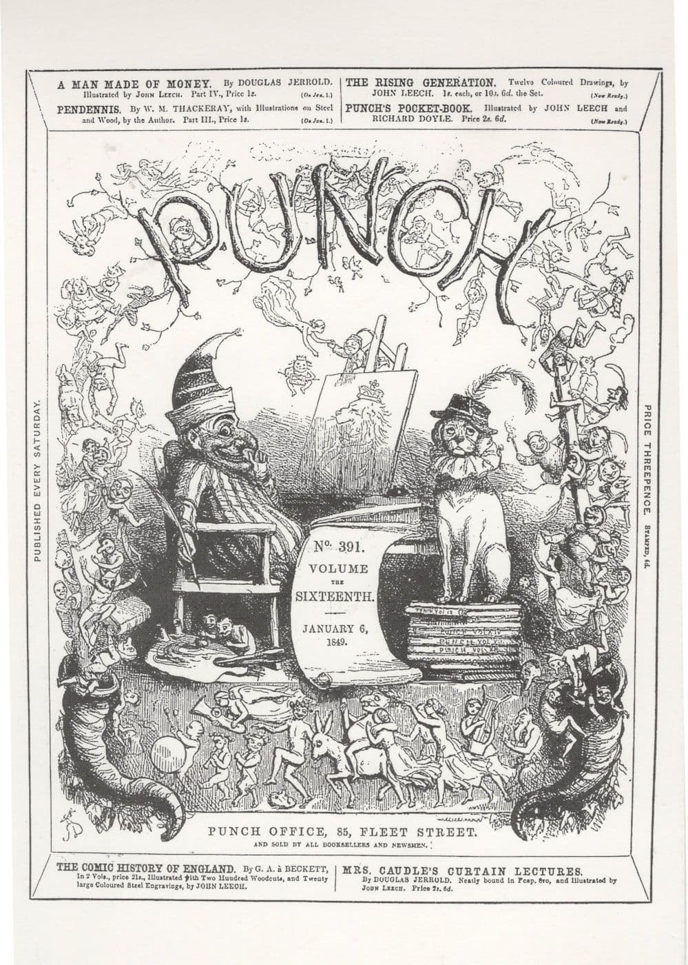 Mr Punch As Clown Victorian Magazine Cover Postcard