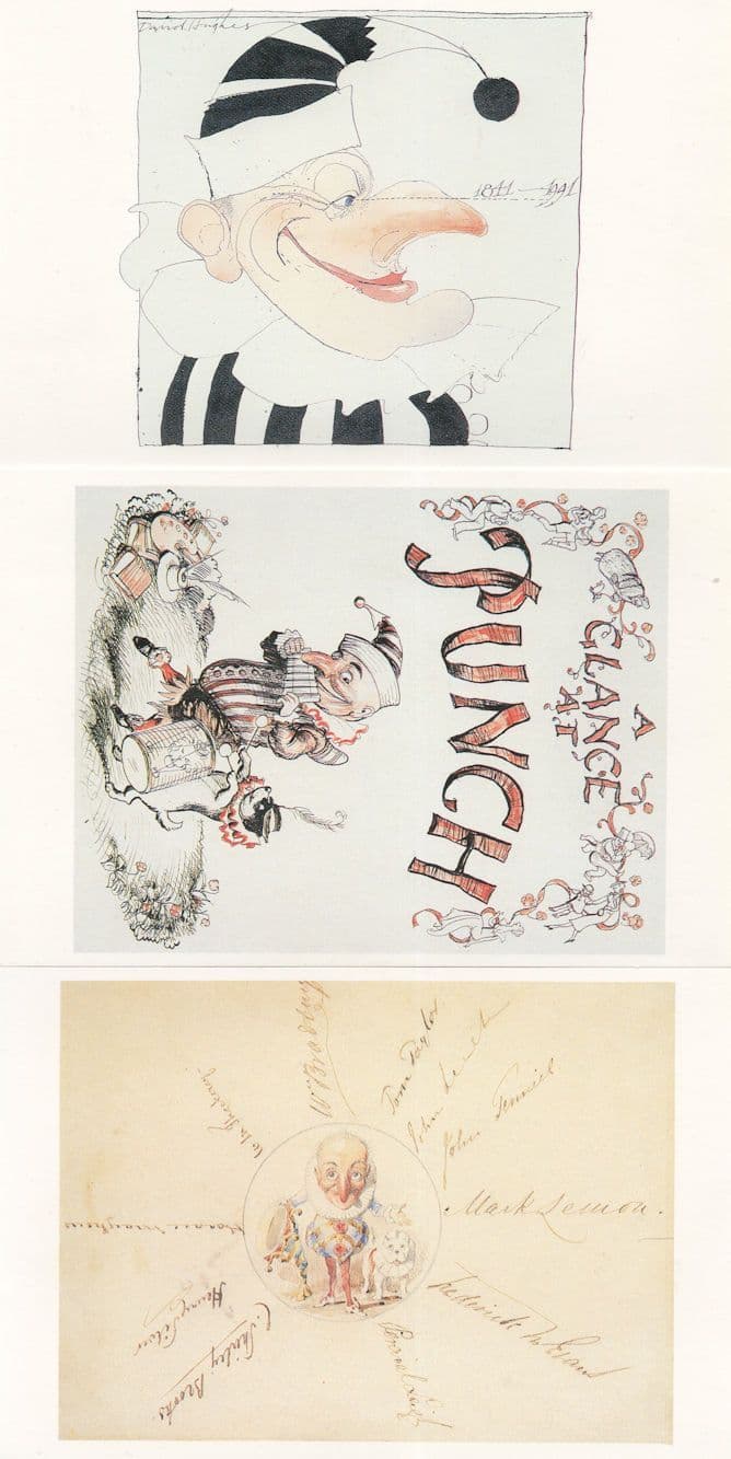 Mr Punch & Privy Council 1958 1938 3x Magazine Postcard s