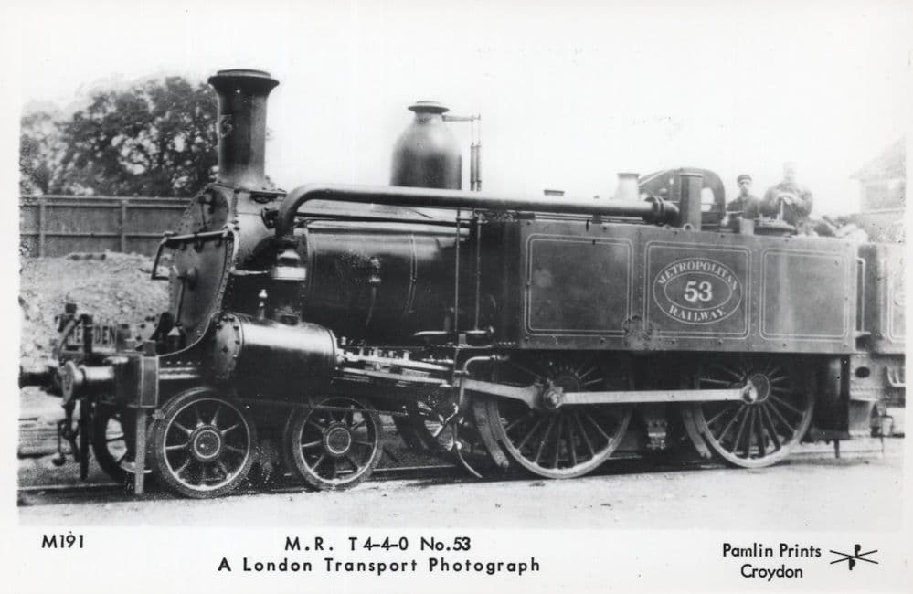 MR T 4-4-4-0 No 53 Metropolitan Railway Old Train Photo Postcard