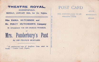 Mrs Pondberbury's Past Huddersfield Theatre Advertising Old Postcard