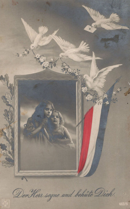Muhlackeh WW1 German War Children Sent By Soldier Postcard