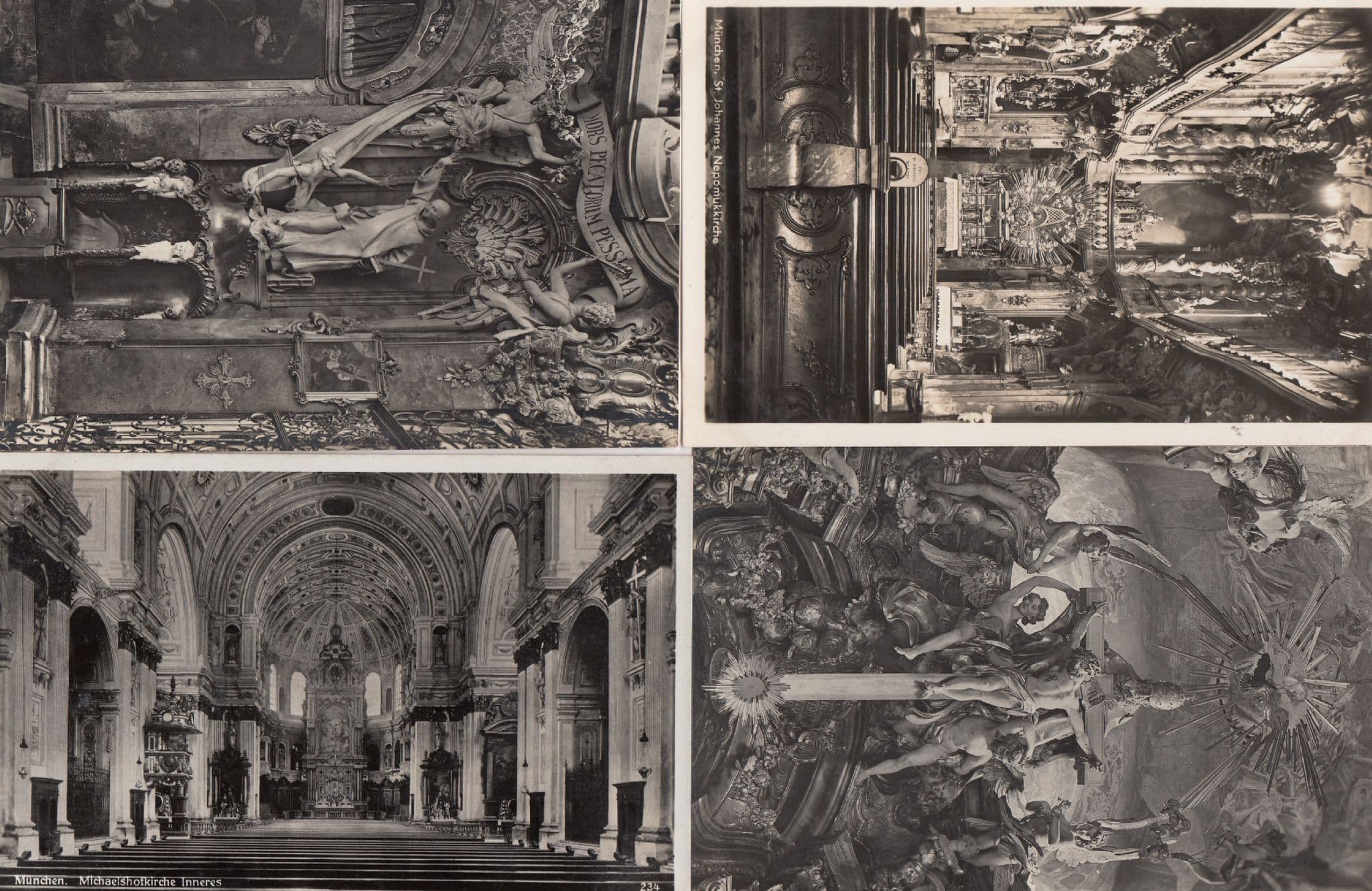 Munchen Cricifixion St Johann Church 4x German Religious RPC Postcard s