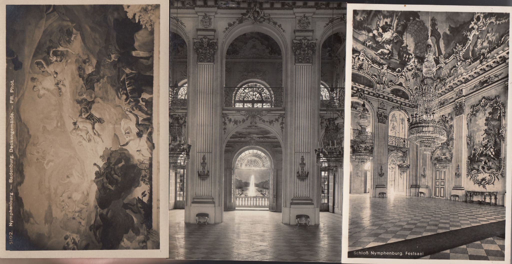 Munchen Schloss Nymphenburg Kirche Three German Religious Postcard s
