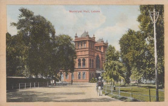 Municipal Hall Lahore Antique Postcard