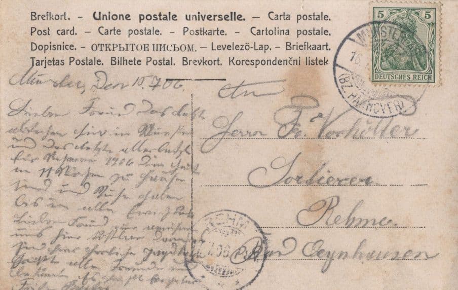 Munster Hannover German Army 1906 Group Photo 3x Postcard s