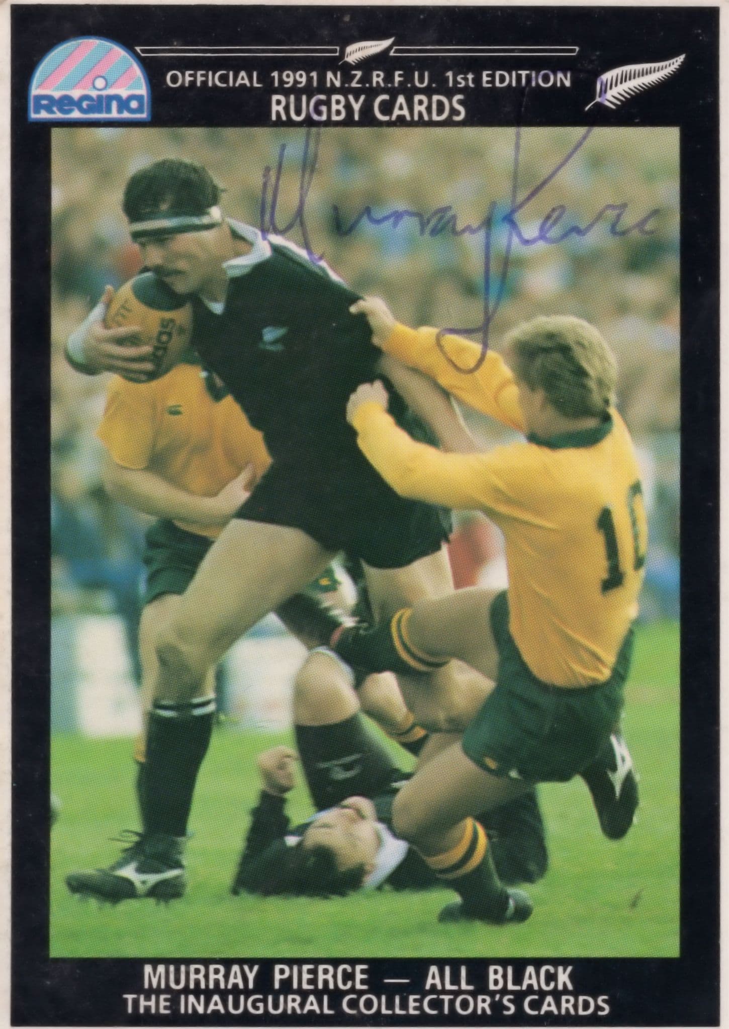 Murray Pierce New Zealand Rugby All Blacks Hand Signed Rugby Photo