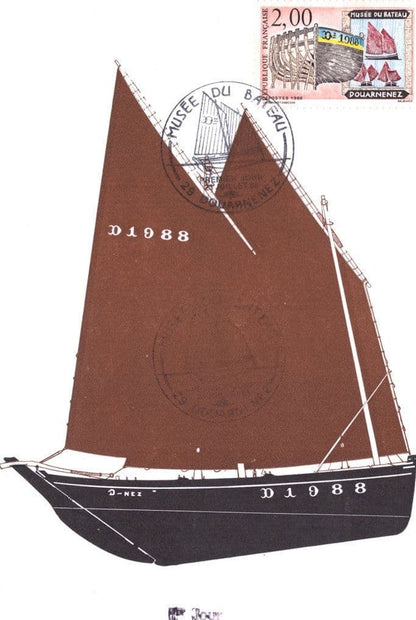Musee Du Bateau French Sailing Ship Yacht First Day Cover Postcard