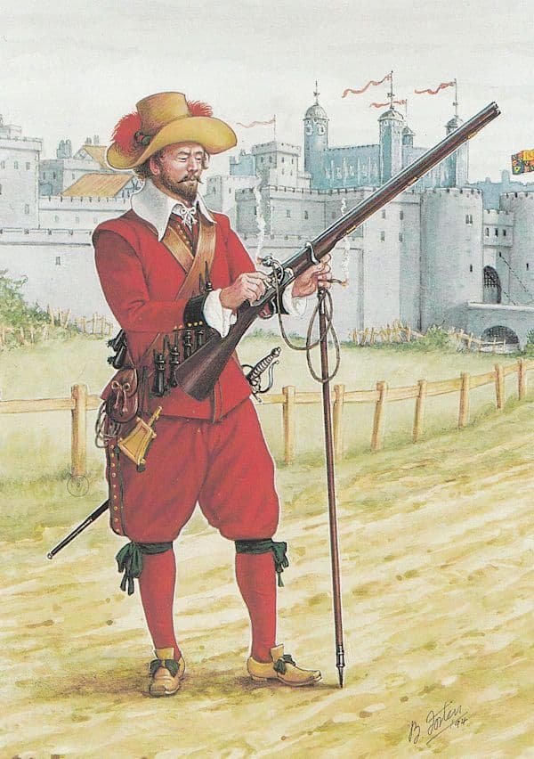 Muskateer Foot Guards London Military Regiment 1661 Uniform Postcard