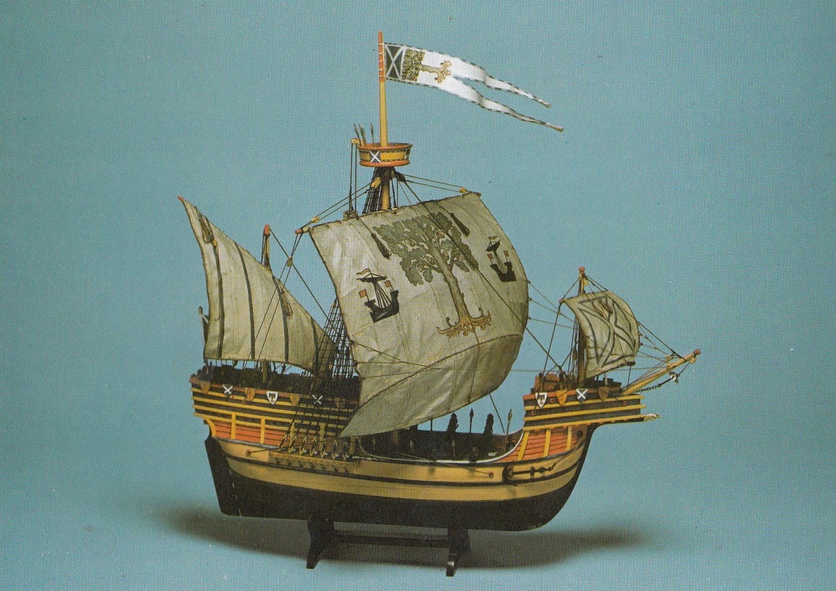 Mutiny On The Bounty MGM Film HMS Bounty Ship Painting Postcard