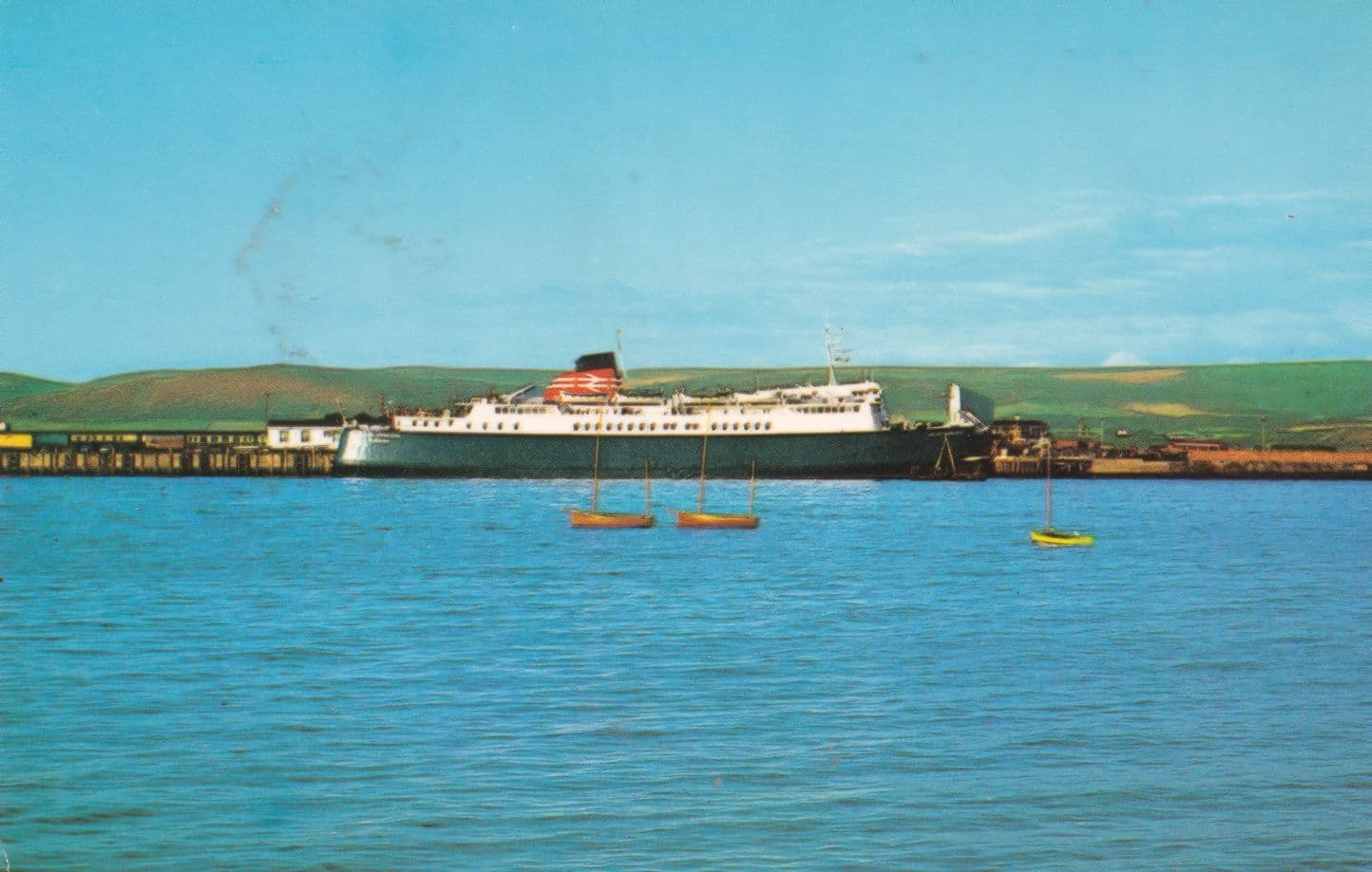 MV Aisla Princess Sealink Ship 1970s Postcard