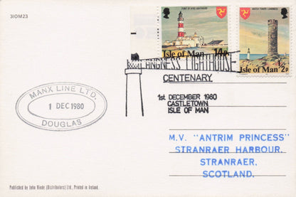 MV Antrim Princess Isle Of Man Ship Douglas Scotland Rare FDC Postcard
